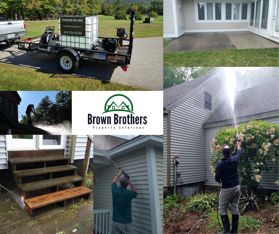 Pressure Washing Collage Brown Brothers Property Solutions